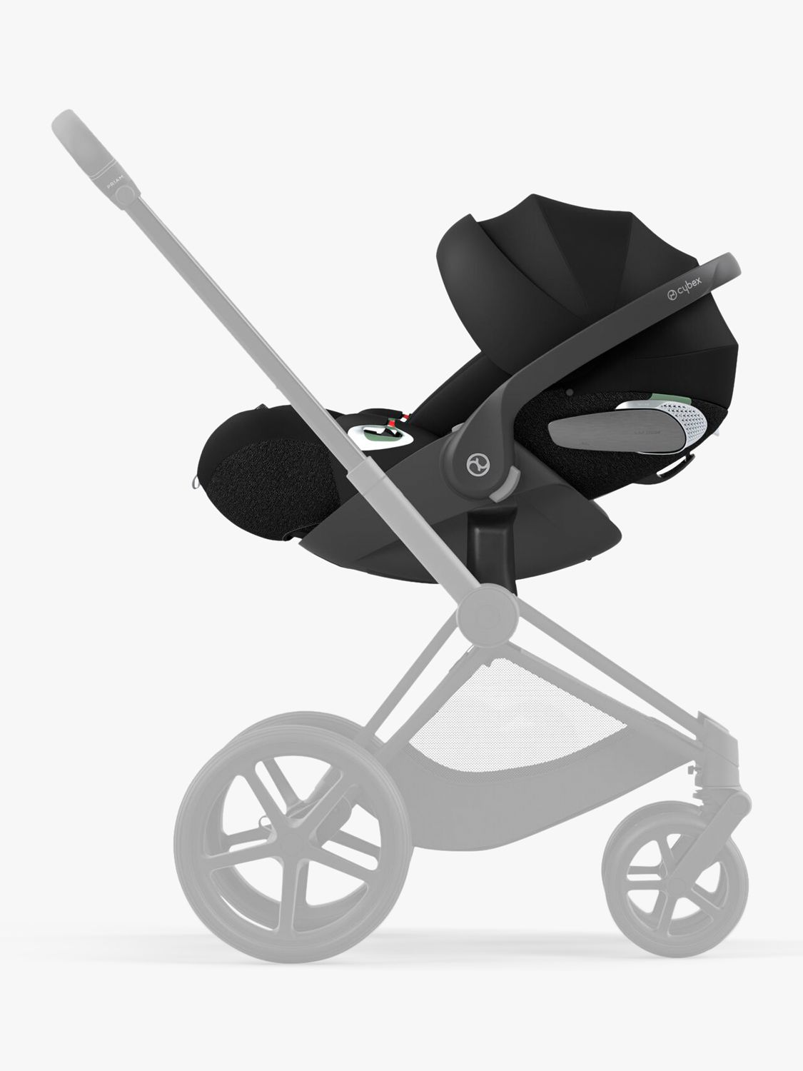 iCandy Peach 7 Pushchair & Accessories with Cybex Cloud T Baby Car Seat and Base T Bundle, Ivy/Black