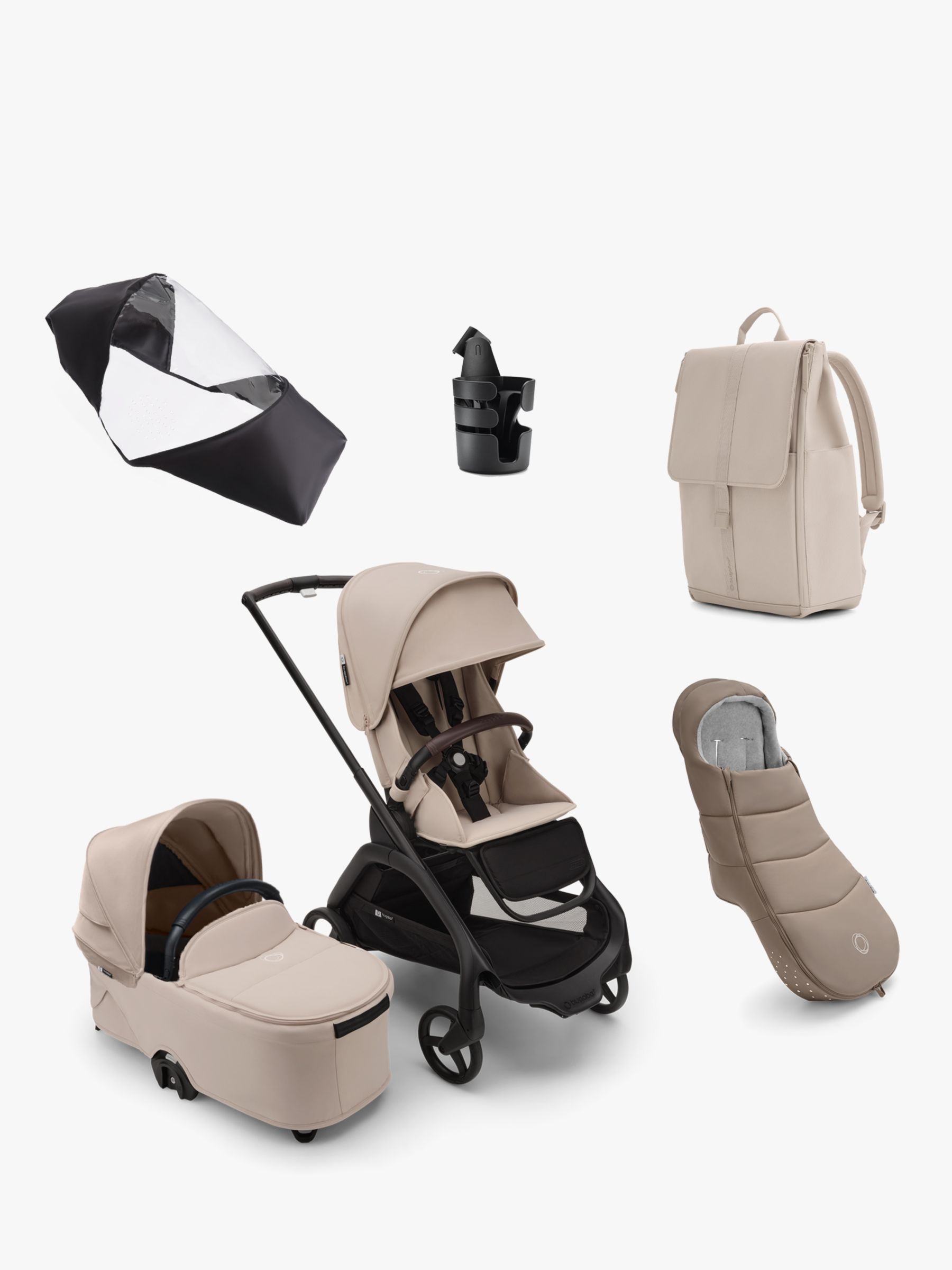 Bugaboo Dragonfly Pushchair, Carrycot &amp; Ac...