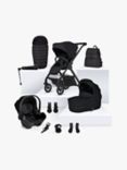 Silver Cross Reef 2 Pushchair, Carrycot & Accessories with Dream i-Size Car Seat and Base Bundle, Space/Black