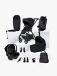 Silver Cross Reef 2 Pushchair, Carrycot & Accessories with Dream i-Size Car Seat, Motion All Size Car Seat and Base Bundle, Space/Black