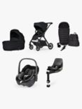 Silver Cross Reef 2 Pushchair, Carrycot & Accessories with Maxi-Cosi Pebble 360 Baby Car Seat and FamilyFix 360 Base Bundle, Space/Black