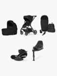 Silver Cross Reef 2 Pushchair, Carrycot & Accessories with Cybex Cloud T Car Seat and Base T Bundle, Space/Black