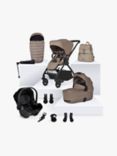 Silver Cross Dune 2 Pushchair, Carrycot & Accessories with Dream i-Size Car Seat and Base, Mocha/Black