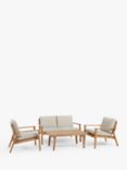John Lewis Mona 4-Seater Garden Lounge & Coffee Table Set, FSC-Certified (Acacia Wood), Natural