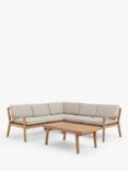 John Lewis Mona 4-Seater Corner Garden Lounge & Coffee Table Set, FSC-Certified (Acacia Wood), Natural