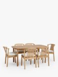 John Lewis Boardwalk 6-Seater Garden Dining Table & Chairs Set, FSC-Certified (Acacia Wood), Natural