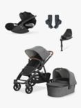 Uppababy Vista V3 Pushchair with Cybex Cloud T Baby Car Seat and Base Bundle,  Greyson