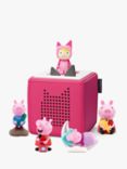 tonies Peppa Pig 4 Tonie Audio Characters Toniebox Starter Set, Pink