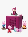 tonies Peppa Pig 4 Tonie Audio Characters Toniebox Starter Set, Purple