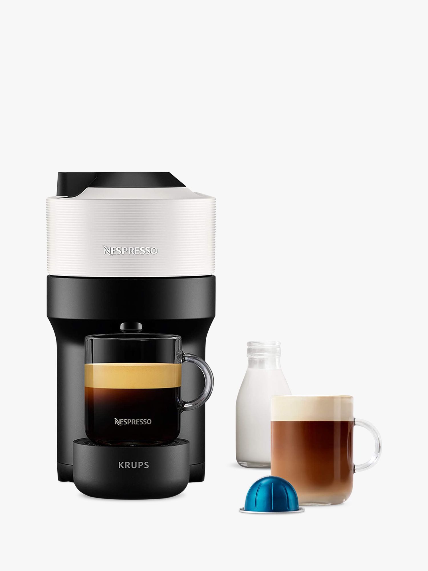 Nespresso coffee machine on a white background