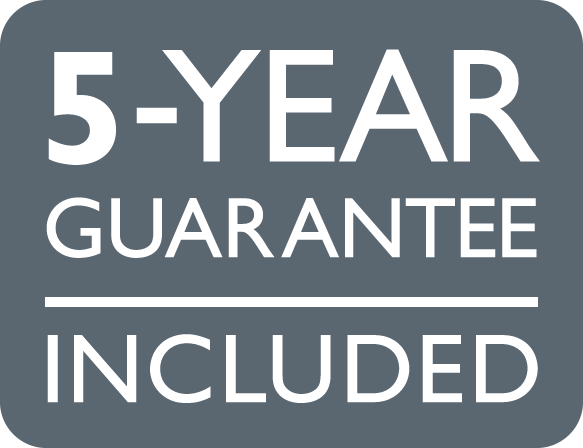 5 years guarantee included