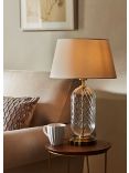 John Lewis Haverstock Glass Table Lamp, Brass