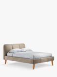 John Lewis Nite Upholstered Bed Frame, King Size, Deep Velvet Biscuit