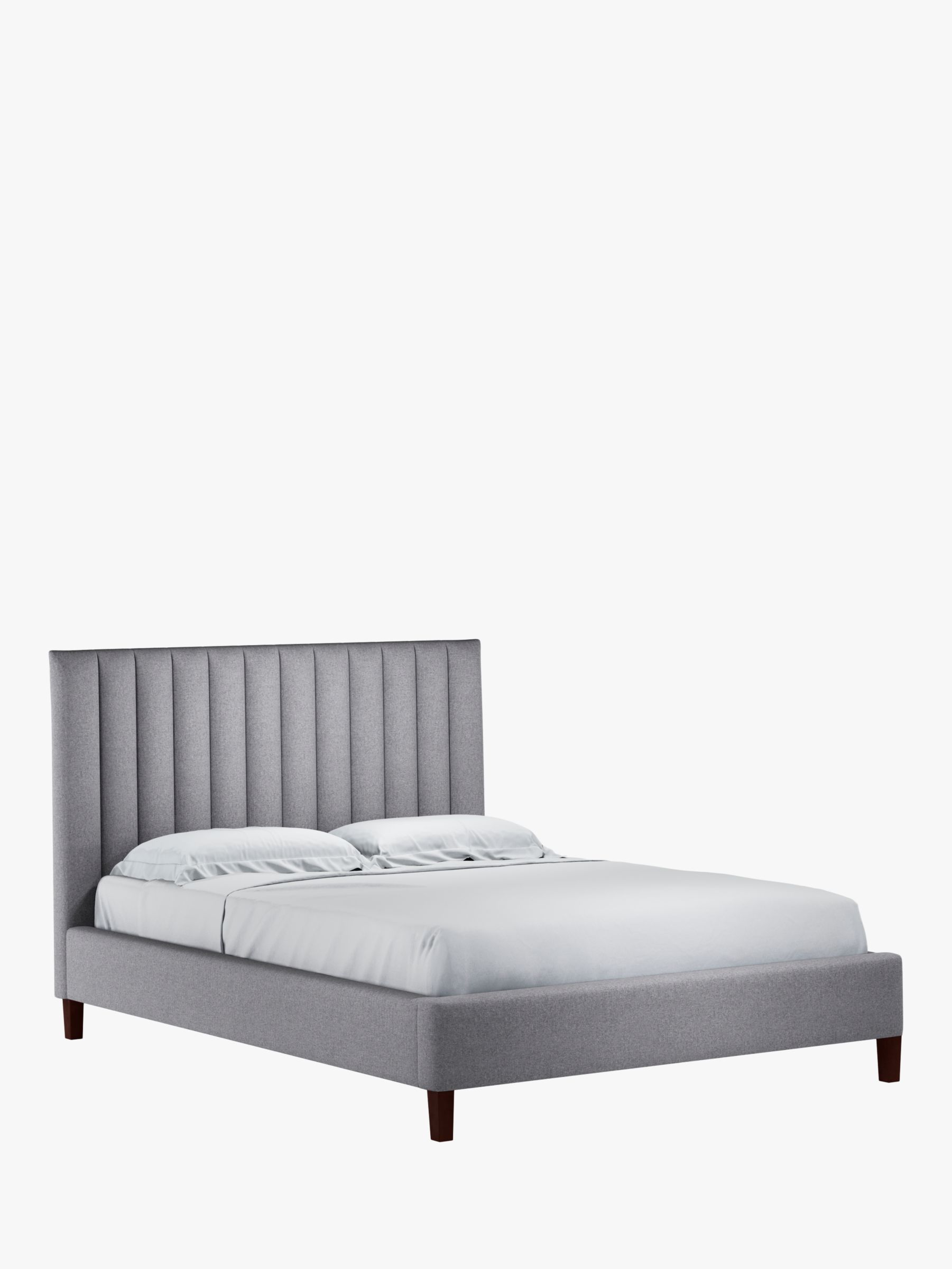 Tufted grey deals bed frame