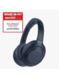 Sony WH-1000XM4 Noise Cancelling Wireless Bluetooth NFC High Resolution Audio Over-Ear Headphones with Mic/Remote, Midnight Blue