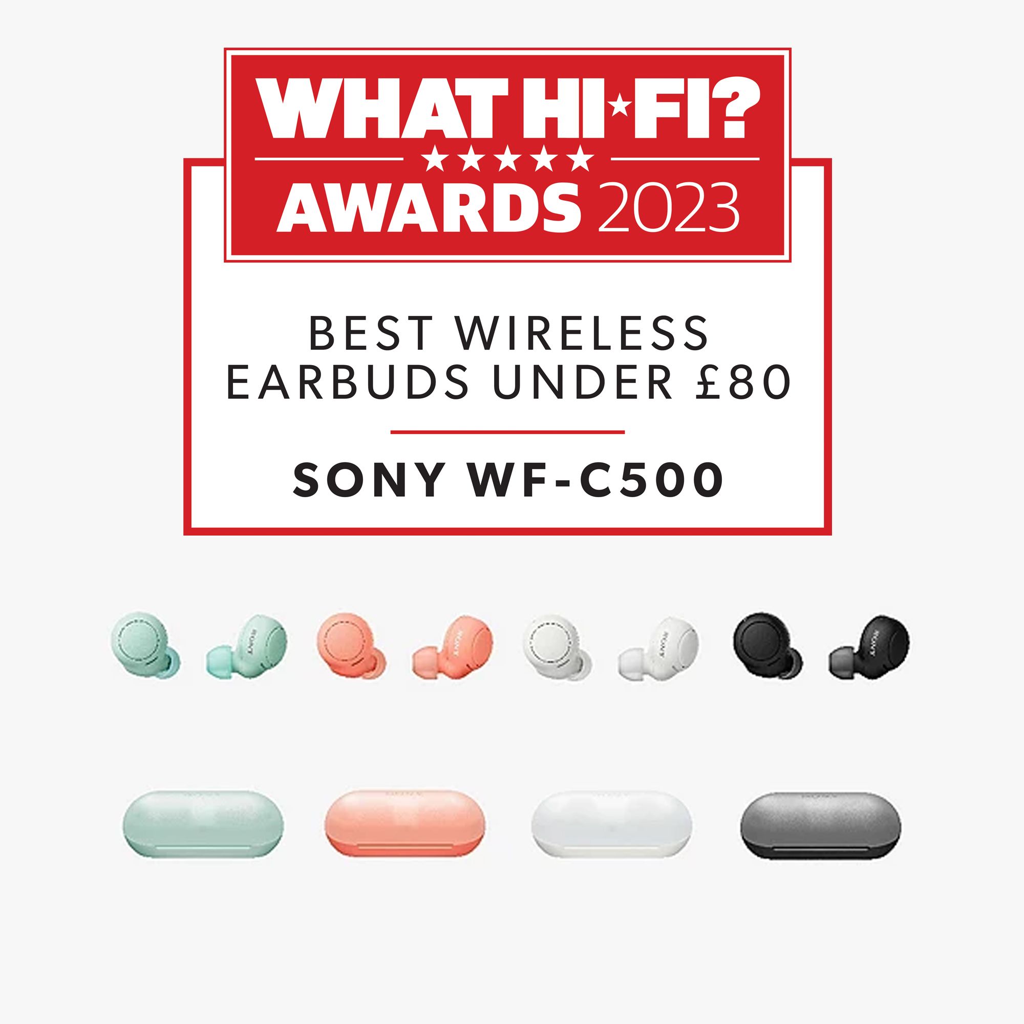 Sony WF-C500 True Wireless Bluetooth In-Ear Headphones with Mic/Remote,  Black