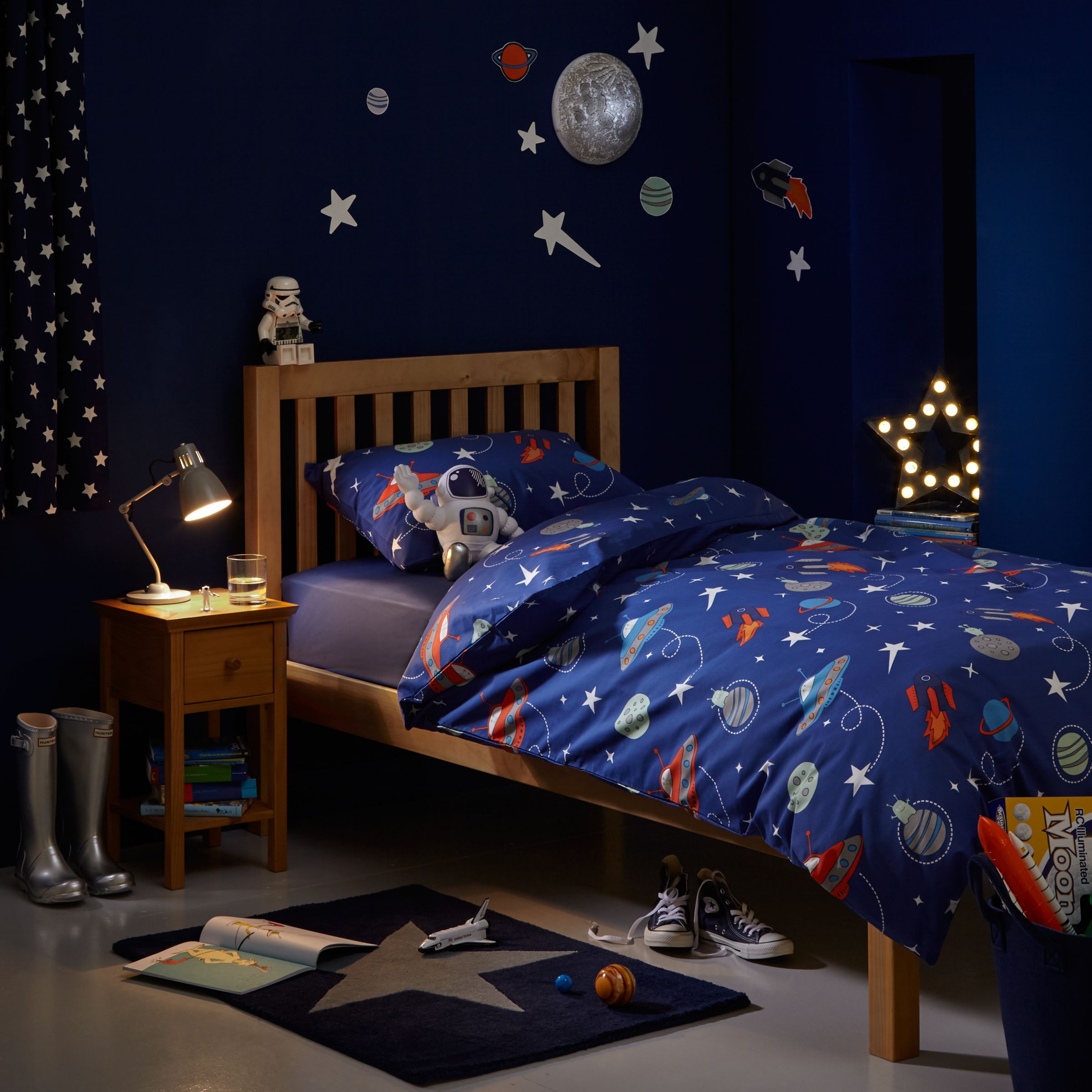 Little Home At John Lewis Moon Planets Duvet And Pillowcase Set
