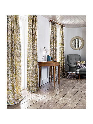 John Lewis & Partners Wood Curtain Pole Kit, Oak Effect, Dia.35mm, L150cm