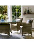 John Lewis & Partners Dante 4-Seat Round Glass Top Garden Dining Table