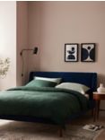 John Lewis Mid-Century Sweep Bedroom Furniture, Soft Touch Chenille Charcoal