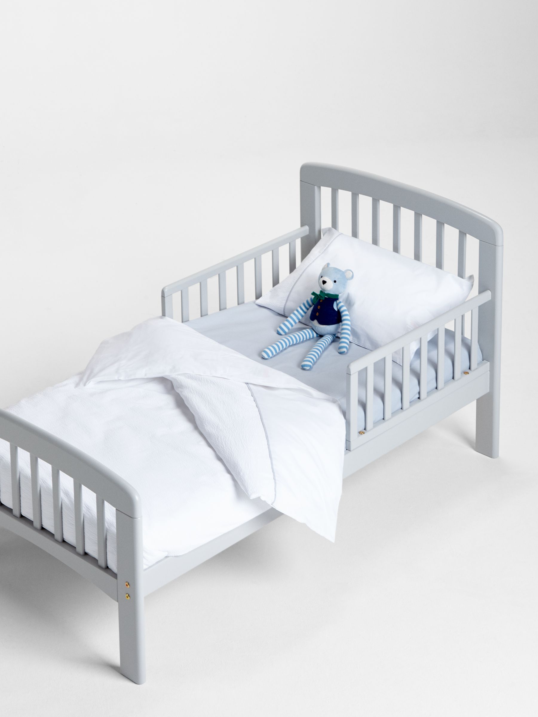 John Lewis Partners Baby Seersucker Cotbed Cotton Duvet Set