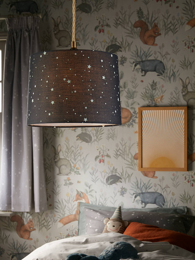 little home at John Lewis Stardust Tapered Lampshade, Navy