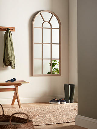 John Lewis Partners Arched Wood Frame, Wood Arch Window Mirror Design