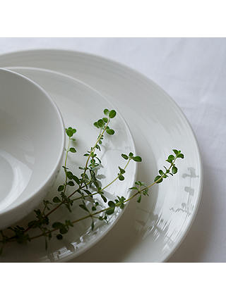 John Lewis & Partners Luna Fine China Dinnerware Set, Natural, 12 Piece