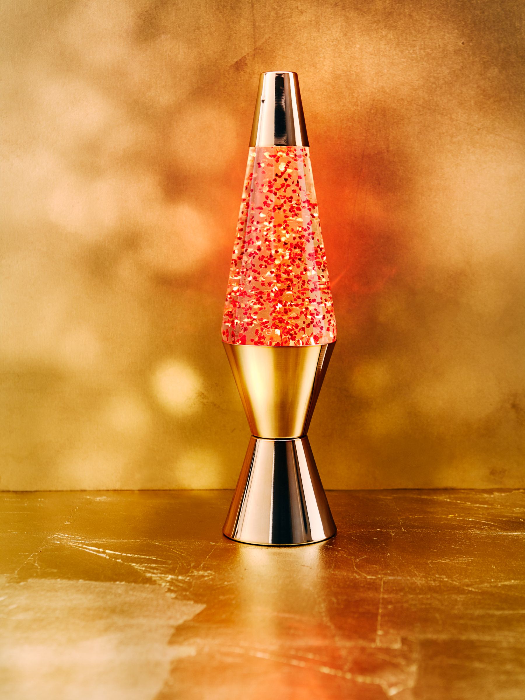 Lava® lamp Table Lamp, Rose Gold / Glitter at John Lewis &amp; Partners