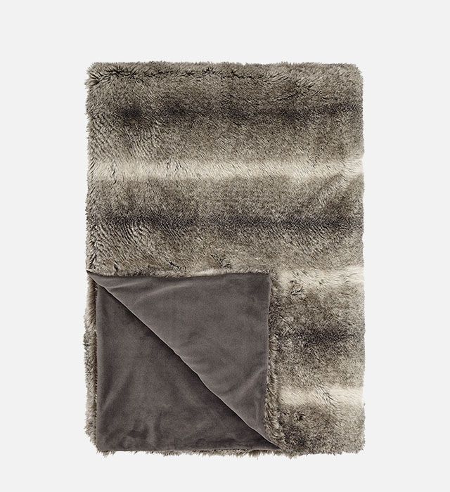 John Lewis & Partners Faux Fur Throw