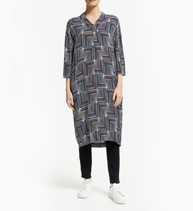 Kin Haido Tile Print Kimono Dress