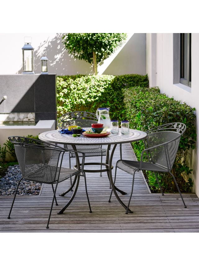 Mosaic garden table with parasol online hole