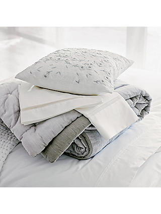John Lewis & Partners Velvet Bedspread, Natural, L260 x W250cm