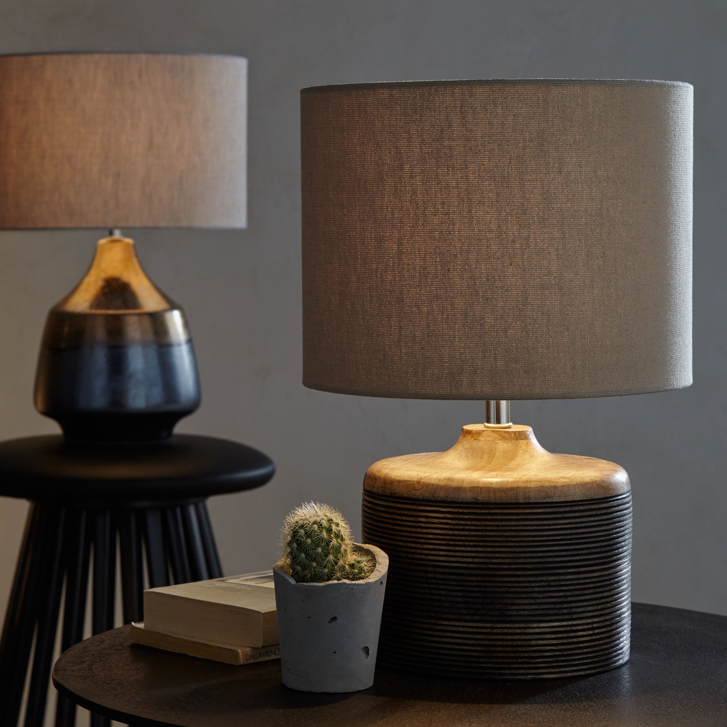 John Lewis & Partners Ira Ribbed Wooden Table Lamp at John Lewis & Partners