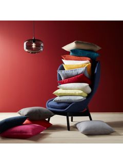 John Lewis & Partners Linen Cushion, Crimson
