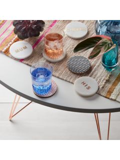 John Lewis & Partners 'His' Marble Coaster