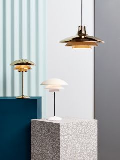 House by John Lewis Stockholm Table Lamp, Coffee Gold