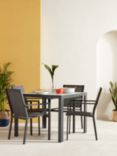 John Lewis & Partners Miami Ceramic-Effect Glass Top 4-Seat Garden Dining Table