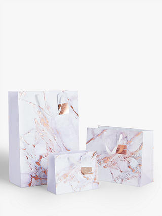 John Lewis & Partners Pastel Marble Gift Bag, Small