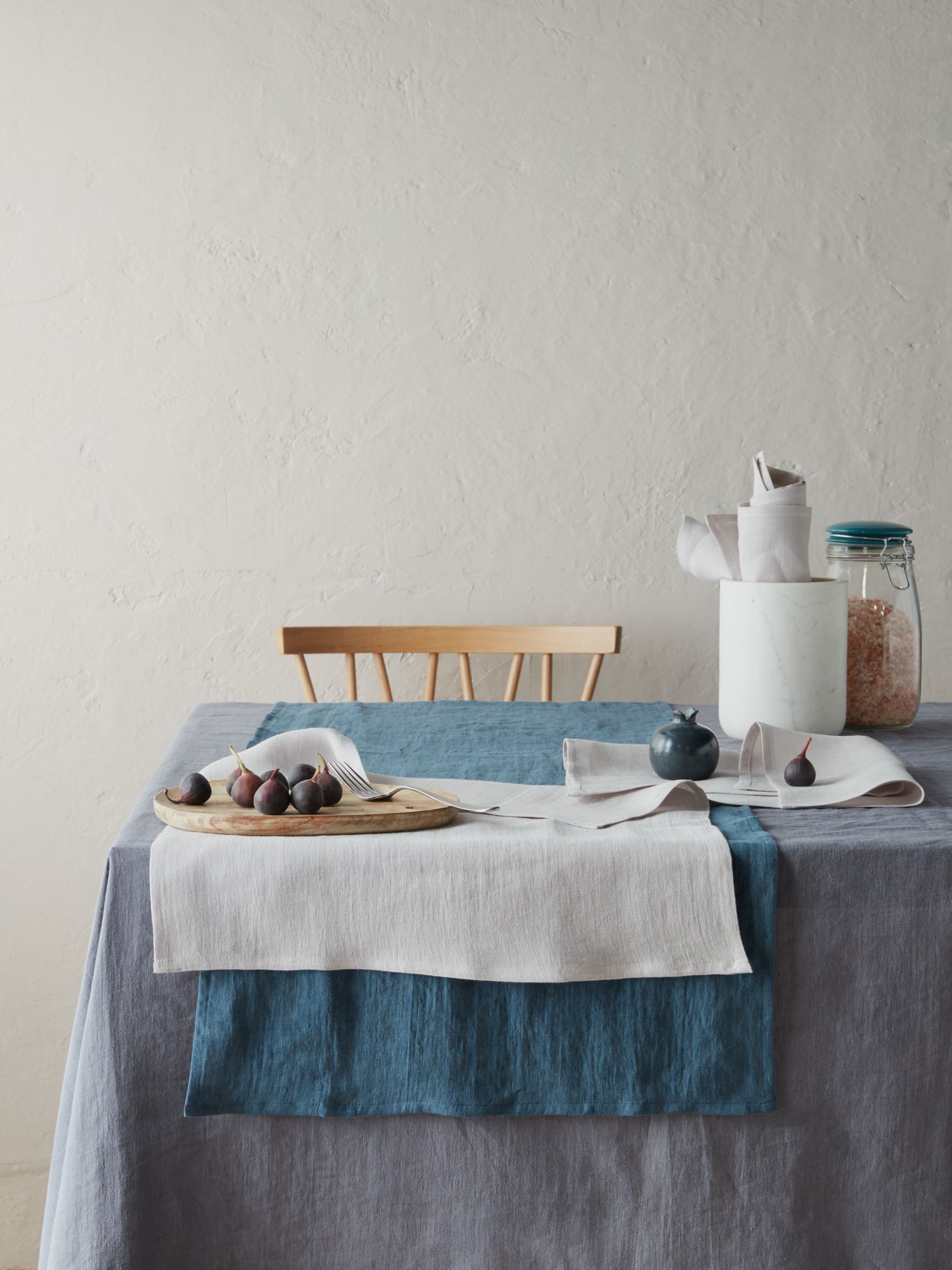 John Lewis Partners Organic Linen Table Runner L250cm At John