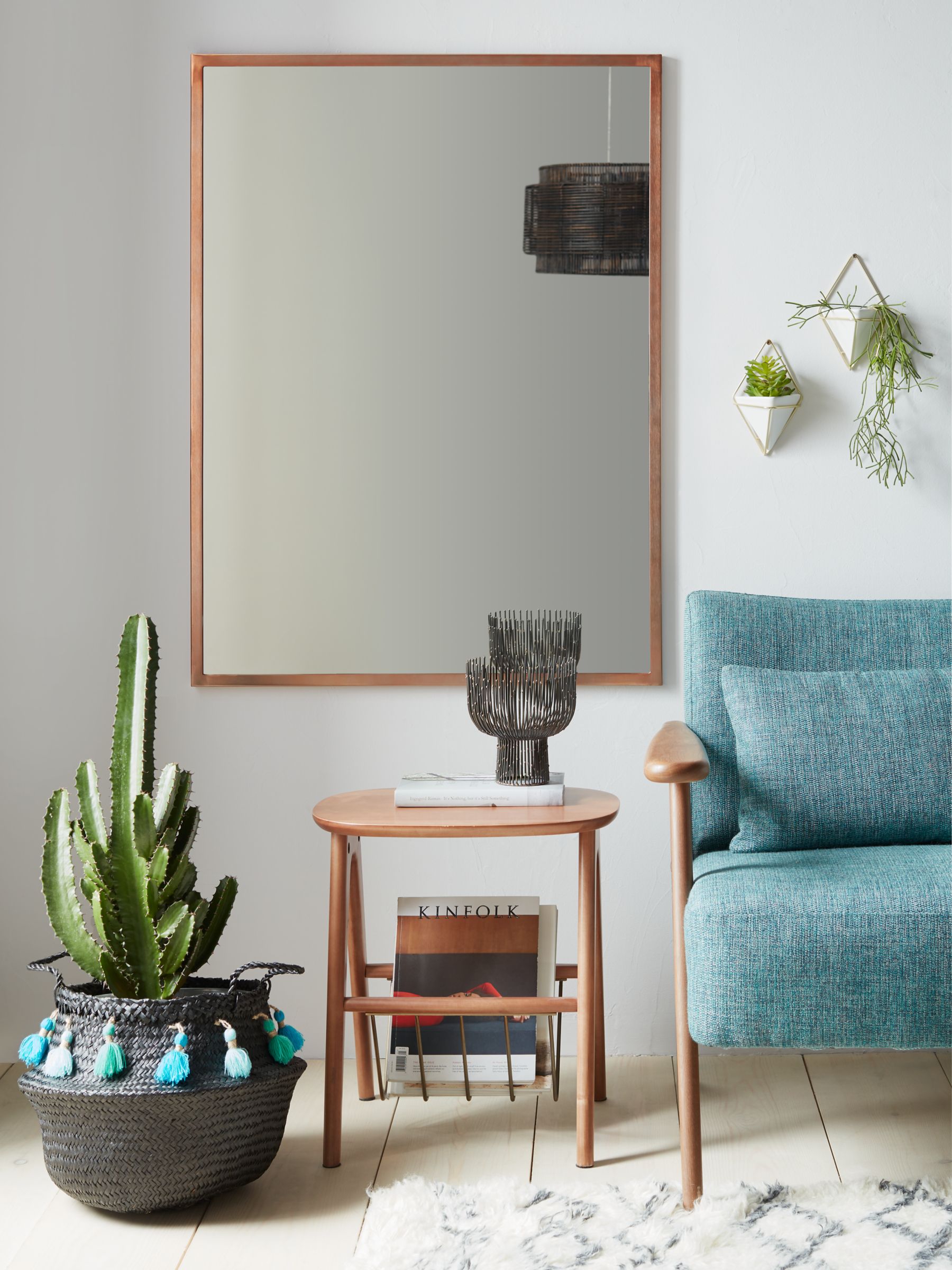 John Lewis & Partners Ivey Rectangular Wall Mirror, 102 x 76cm at John ...