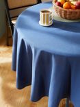 John Lewis ANYDAY Round Cotton Tablecloth, 180cm, Navy