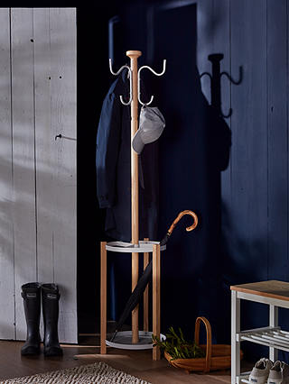 John Lewis Coat and Umbrella Stand, Lily White