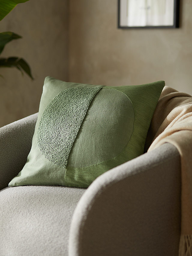 John Lewis Segment Cushion, Myrtle Green