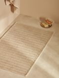 John Lewis Linen Blend Stripe Bath Mat, Natural