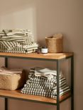 John Lewis Fine Stripe Towels, Graphite