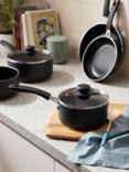 John Lewis ANYDAY Aluminium Non-Stick Pan Set, 5 Piece, Grey