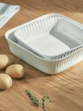 John Lewis Recycled Stoneware Square Oven Dish, White