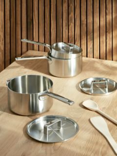 John Lewis 5-Ply Thermacore Saucepan with Lid, 16cm