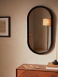 John Lewis Timeless Oval Wall Mirror, 75 x 40cm, Black